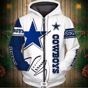 Cowboys Blue and White Men's Jacket